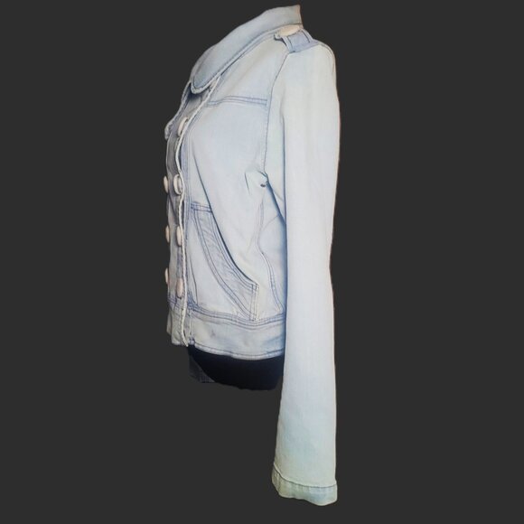 Mike & Chris Women's Denim Jacket (Rare) Light Blue Wash - Size L - Picture 8 of 14